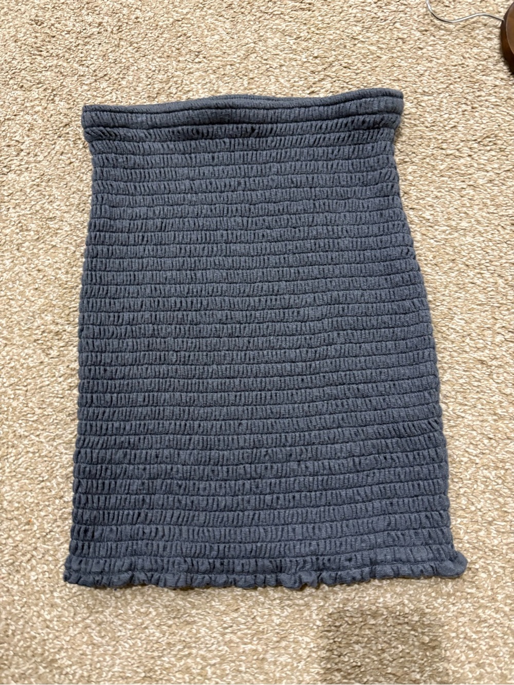 Wilfred Charcoal Blue Smocked Pencil Skirt